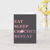 Funny Crochet Quote Karte (Gelbe Blume)
