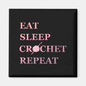 Funny Crochet Quote Magnet (Vorne)