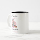 Funny Crochet Quote Yarn Lover Design Zweifarbige Tasse (Vorderseite Links)