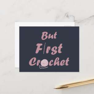 Funny Crochet Sprichwort Strickquote Feiertagspostkarte
