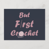 Funny Crochet Sprichwort Strickquote Feiertagspostkarte (Vorderseite)