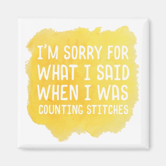 Funny Crochet Stitch Magnet (Vorne)