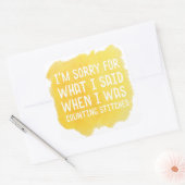 Funny Crochet Stitch Quadratischer Aufkleber (Umschlag)