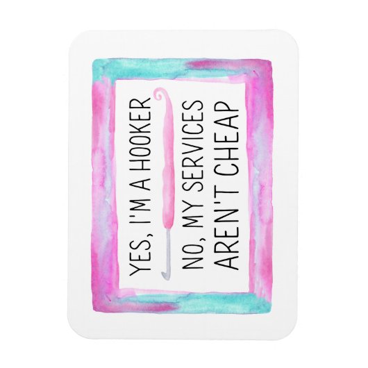 Funny Crochet Watercolor Magnet (Vertikal)