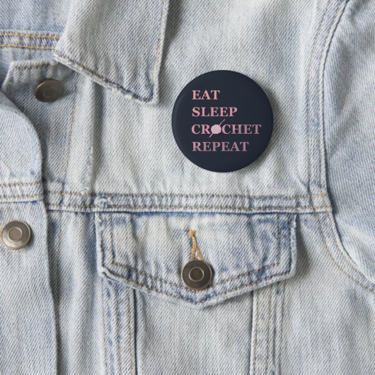 Funny Crochet Zitat Button (Beispiel)