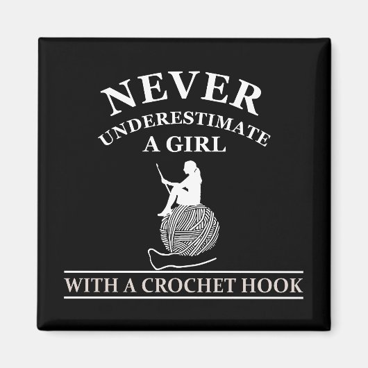 Funny Crochet Zitat Crochetter Geschenk Magnet (Vorne)