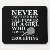 Funny Crochet Zitat Crochetter Geschenk Mousepad (Vorne)