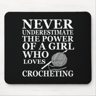 Funny Crochet Zitat Crochetter Geschenk Mousepad