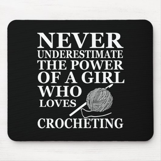 Funny Crochet Zitat Crochetter Geschenk Mousepad (Vorne)