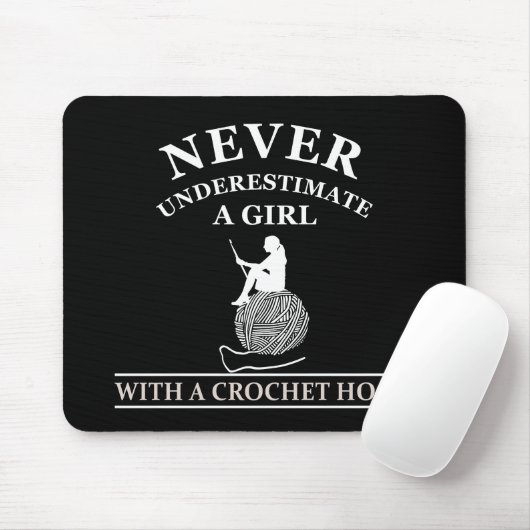 Funny Crochet Zitat Crochetter Geschenk Mousepad (Mit Mouse)