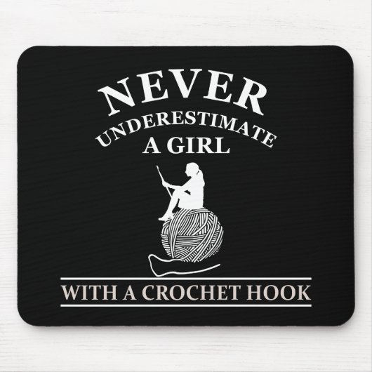 Funny Crochet Zitat Crochetter Geschenk Mousepad (Vorne)
