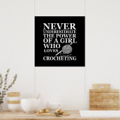 Funny Crochet Zitat Crochetter Geschenk Poster (Küche)