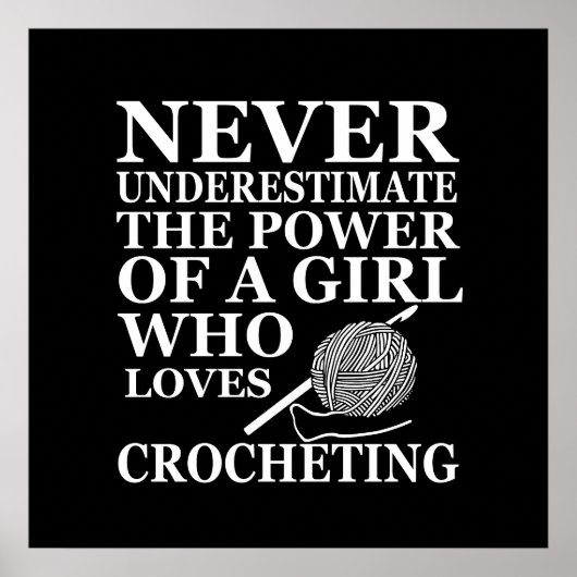 Funny Crochet Zitat Crochetter Geschenk Poster (Vorne)