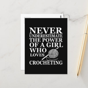 Funny Crochet Zitat Crochetter Geschenk Postkarte