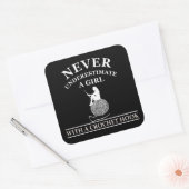 Funny Crochet Zitat Crochetter Geschenk Quadratischer Aufkleber (Umschlag)