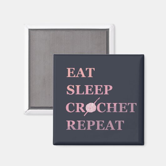 Funny Crochet Zitat Magnet (Vorderseite/Rückseite)