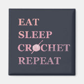 Funny Crochet Zitat Magnet (Vorne)