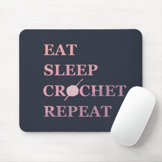 Funny Crochet Zitat Mousepad (Mit Mouse)