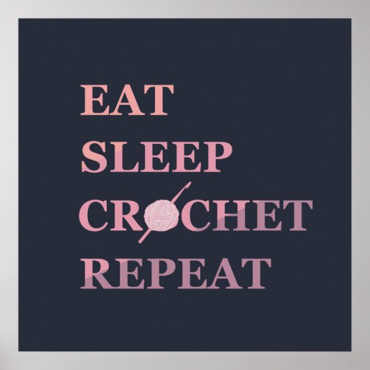 Funny Crochet Zitat Poster (Vorne)