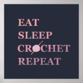 Funny Crochet Zitat Poster (Vorne)