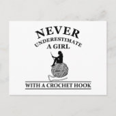 Funny Crochet zitiert Häkelchen Geschenk Feiertagspostkarte (Vorderseite)