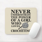 Funny Crochet zitiert Häkelchen Geschenk Mousepad (Mit Mouse)