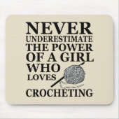 Funny Crochet zitiert Häkelchen Geschenk Mousepad (Vorne)