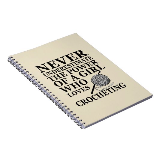 Funny Crochet zitiert Häkelchen Geschenk Notizblock (Rechte Seite)