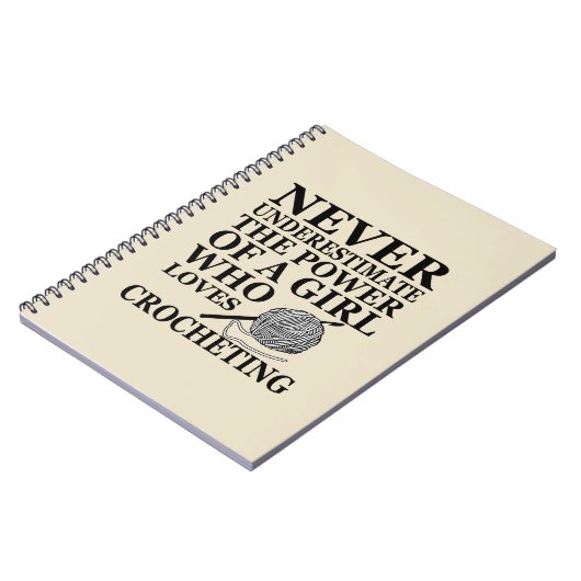 Funny Crochet zitiert Häkelchen Geschenk Notizblock (Linke Seite)