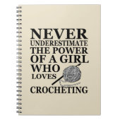 Funny Crochet zitiert Häkelchen Geschenk Notizblock (Vorderseite)