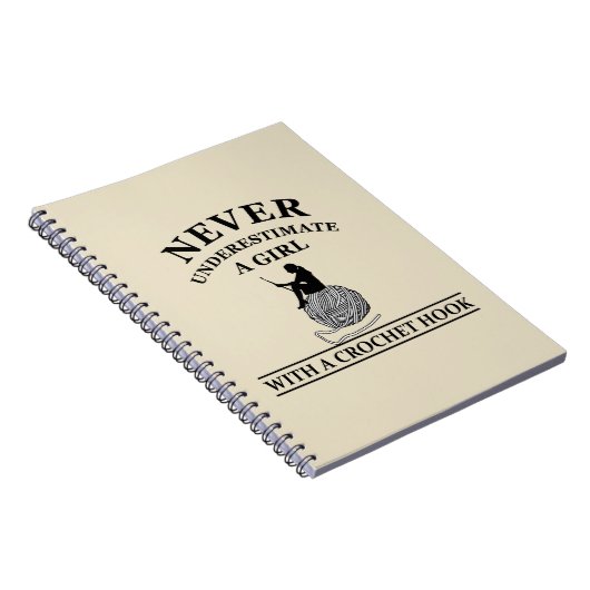 Funny Crochet zitiert Häkelchen Geschenk Notizblock (Rechte Seite)
