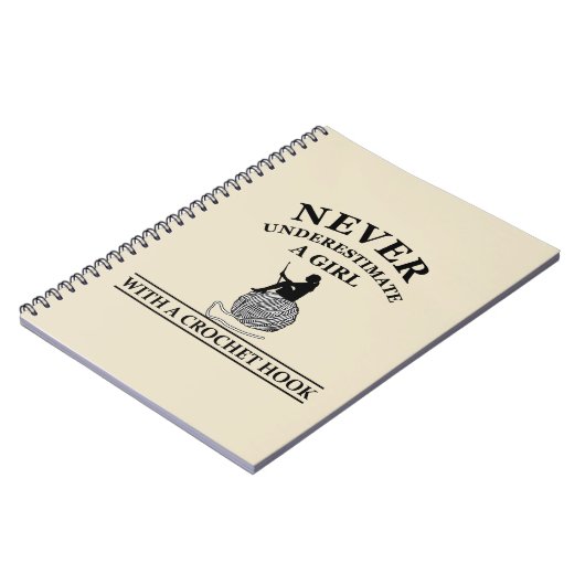 Funny Crochet zitiert Häkelchen Geschenk Notizblock (Linke Seite)