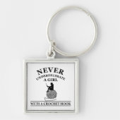 Funny Crochet zitiert Häkelchen Geschenk Schlüsselanhänger (Vorne)