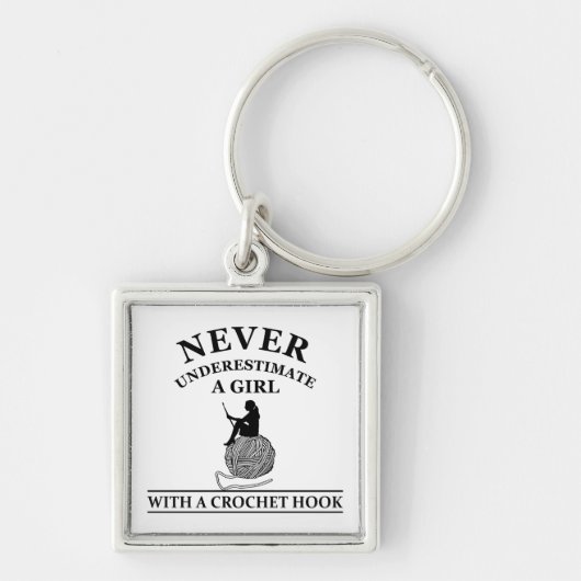 Funny Crochet zitiert Häkelchen Geschenk Schlüsselanhänger (Vorne)