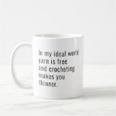 Funny Crocheting macht dich dünner Kaffeetasse (Links)
