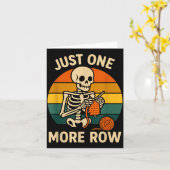 Funny Crocheting More Crochet Just Skeleton Lover Karte (Gelbe Blume)