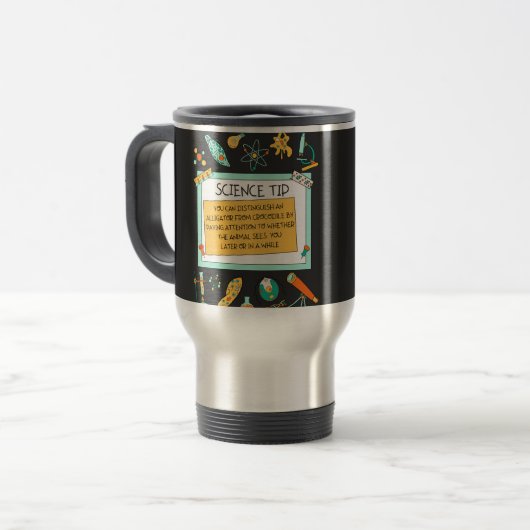 Funny Crocodile Alligator Science Reisebecher (Vorderseite Links)