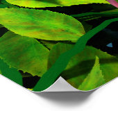 Funny Crocodile Drinking Champagne Poster (Ecke)