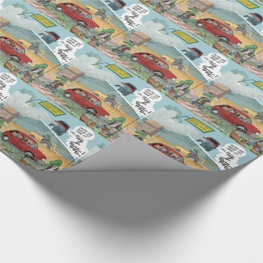 Funny Crocodile Farm Geschenkpapier (Ecke)