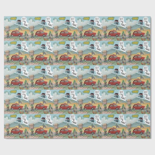 Funny Crocodile Farm Geschenkpapier (Flach)