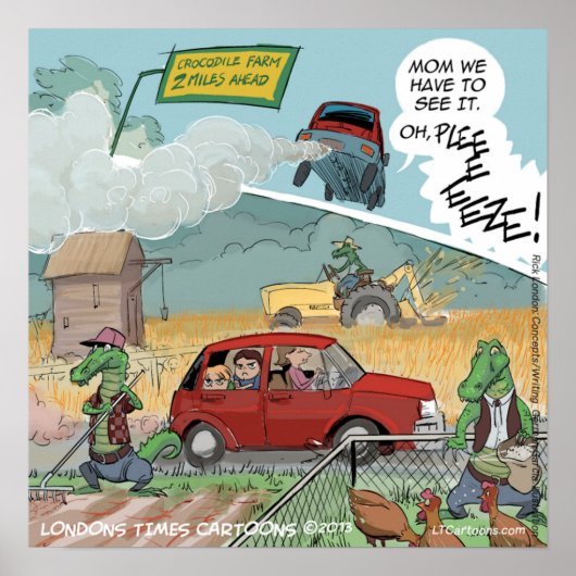 Funny Crocodile Farm Poster (Vorne)