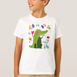 Funny Crocodile Individuelle Name T-Shirt