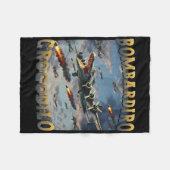 Funny Crocodile Meme Bombardiro Crocodilo Funny Br Fleecedecke (Vorderseite (Horizontal))