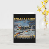 Funny Crocodile Meme Bombardiro Crocodilo Funny Br Karte (Gelbe Blume)