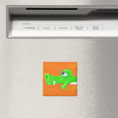 Funny crocodile painting, Magnet (In Situ (Geschirrspüler))
