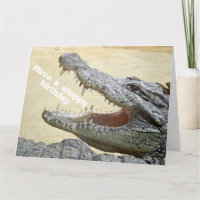 Funny Crocodile Reptile - Happy Snappy Birthday