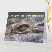 Funny Crocodile Reptile - Ich habe mein Auge auf S Karte (Gelbe Blume)