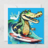 Funny Crocodile surfing (Vorderseite)
