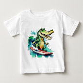 Funny Crocodile surfing T - Shirt (Vorderseite)