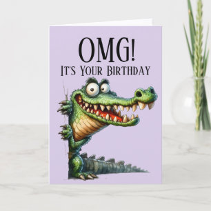 Funny Crocodile Thema Geburtstagskarte Feiertagskarte